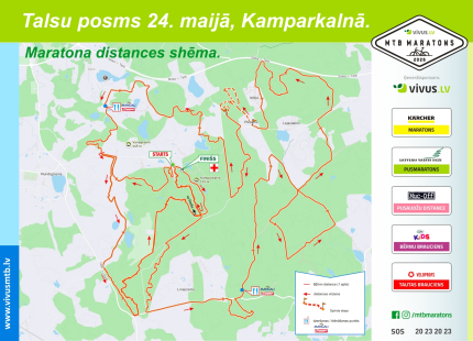 Publicētas distanču kartes Talsu posmam